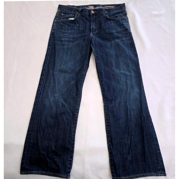 Citizens of Humanity Jeans Mens 34 Evans Dark Wash Denim Straight 33x28 USA Made - Picture 1 of 13